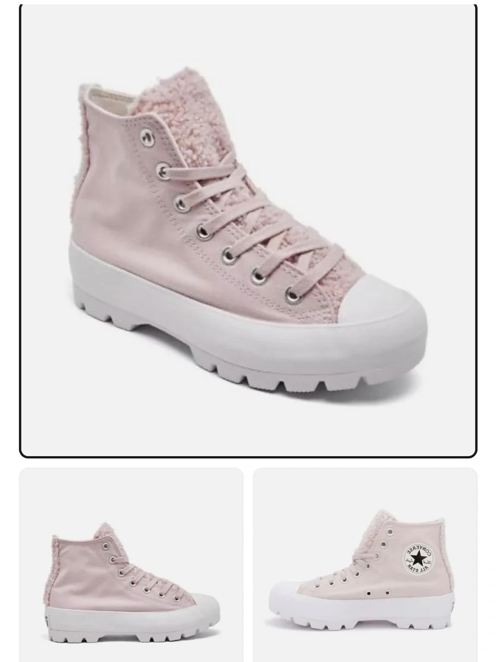 Converse Pink High-Top Lugged Sole Sneaker